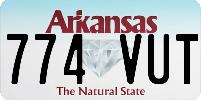 AR license plate 774VUT