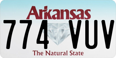 AR license plate 774VUV