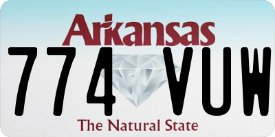 AR license plate 774VUW