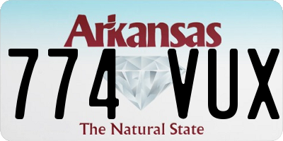 AR license plate 774VUX