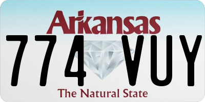 AR license plate 774VUY