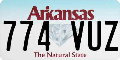 AR license plate 774VUZ
