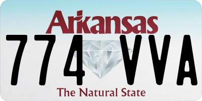 AR license plate 774VVA