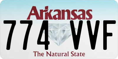 AR license plate 774VVF