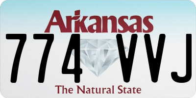 AR license plate 774VVJ