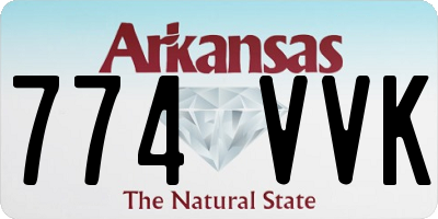 AR license plate 774VVK