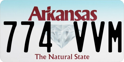 AR license plate 774VVM