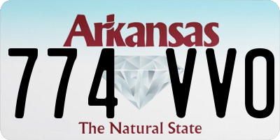 AR license plate 774VVO