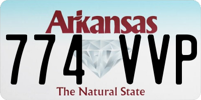 AR license plate 774VVP