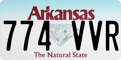 AR license plate 774VVR