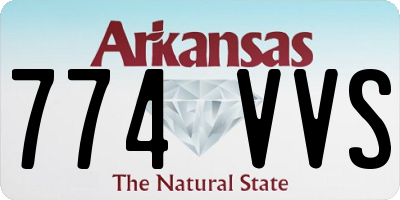 AR license plate 774VVS