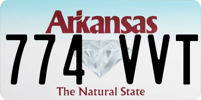 AR license plate 774VVT