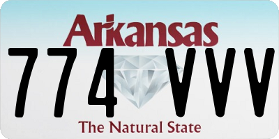 AR license plate 774VVV
