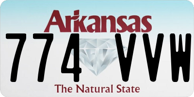 AR license plate 774VVW
