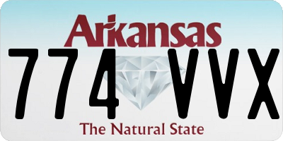 AR license plate 774VVX