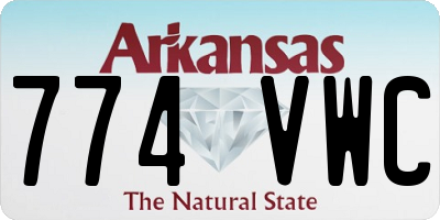 AR license plate 774VWC