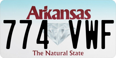 AR license plate 774VWF