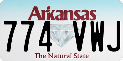 AR license plate 774VWJ