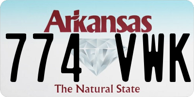 AR license plate 774VWK