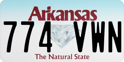 AR license plate 774VWN