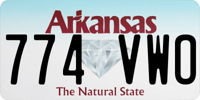 AR license plate 774VWO