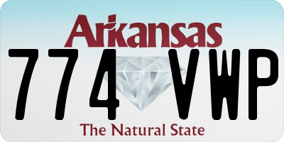 AR license plate 774VWP