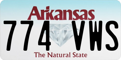 AR license plate 774VWS