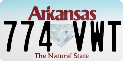 AR license plate 774VWT