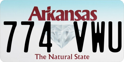 AR license plate 774VWU