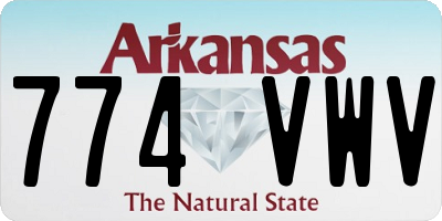 AR license plate 774VWV