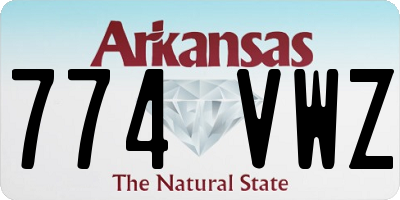 AR license plate 774VWZ