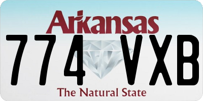 AR license plate 774VXB