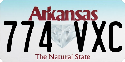 AR license plate 774VXC