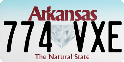 AR license plate 774VXE
