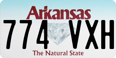AR license plate 774VXH
