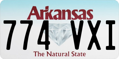 AR license plate 774VXI