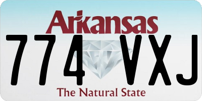 AR license plate 774VXJ