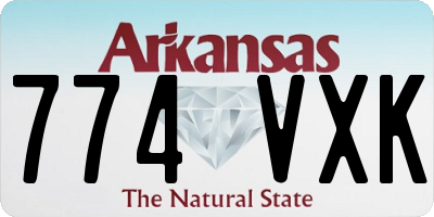 AR license plate 774VXK