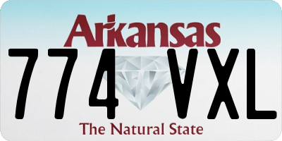 AR license plate 774VXL