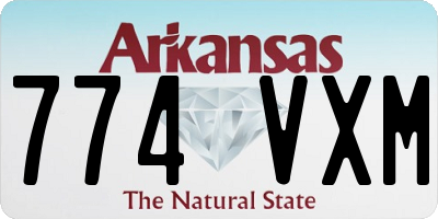 AR license plate 774VXM