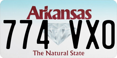 AR license plate 774VXO