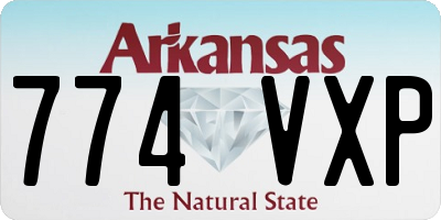 AR license plate 774VXP