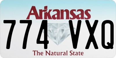 AR license plate 774VXQ