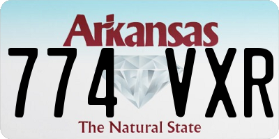 AR license plate 774VXR