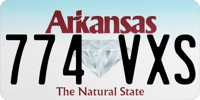 AR license plate 774VXS