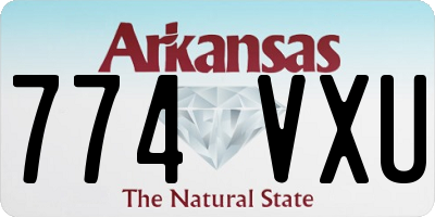 AR license plate 774VXU