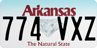 AR license plate 774VXZ