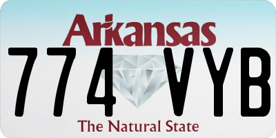 AR license plate 774VYB