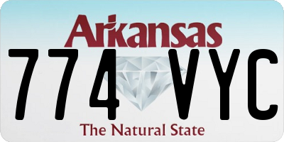 AR license plate 774VYC