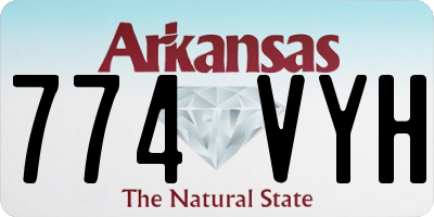 AR license plate 774VYH
